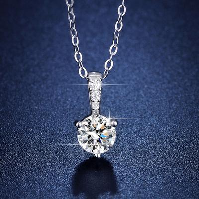 Diamond-encrusted Geometric Zircon Water Drop Necklace Women's Ins Simple Collarbone Chain Temperament Small Fresh Jewelry