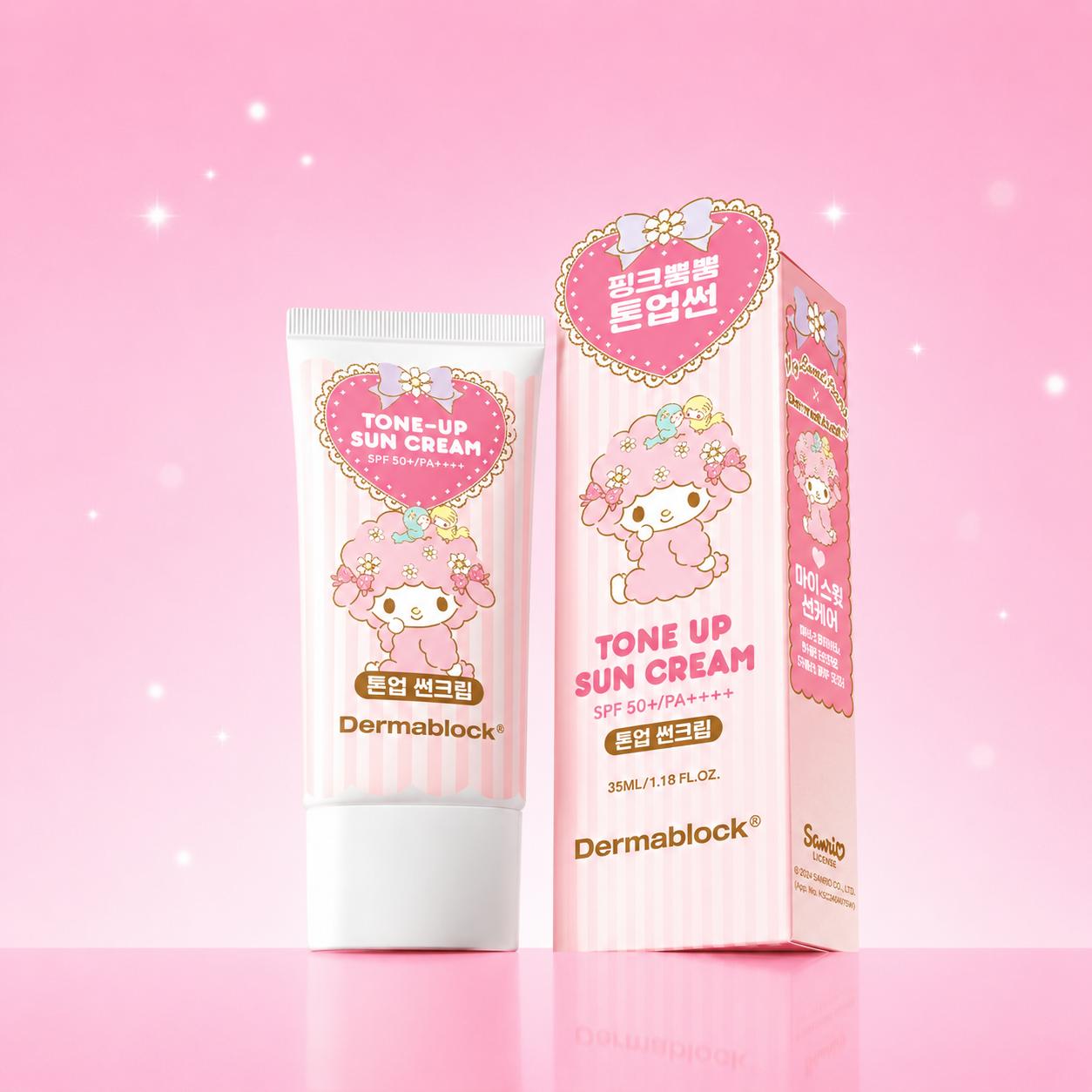 Derma Block Tone-Up Солнцезащитный крем SPF50+ PA++++ 35 мл My Sweet Piano Edition – Осветляющий УФ-защитный солнцезащитный крем