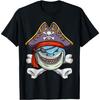 Pirate Shark Funny Cross Bones Halloween Costume T-Shirt