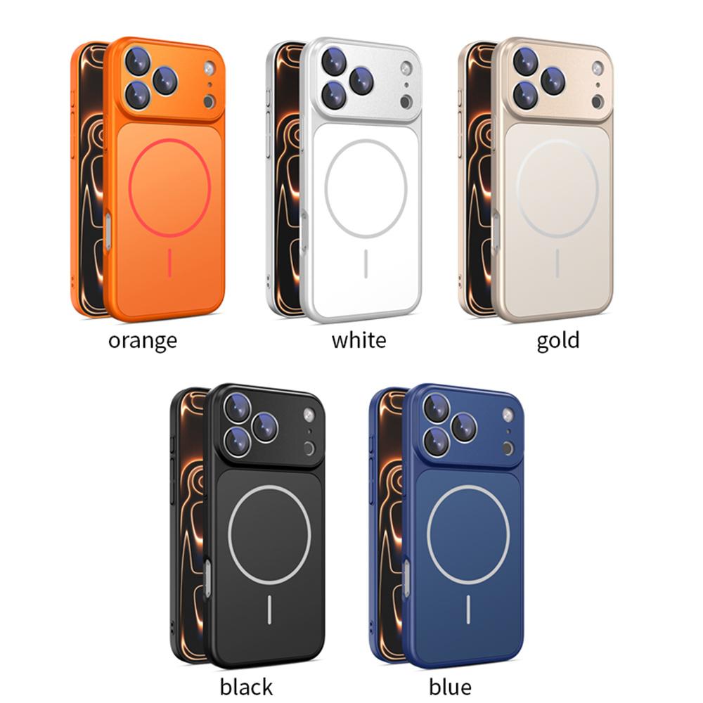 For Magsafe Magnetic Shockproof Phone Case for iPhone 17 Pro Max Air 16 15 14 13 Nano Matte Lens Glass Protect Hard Cover