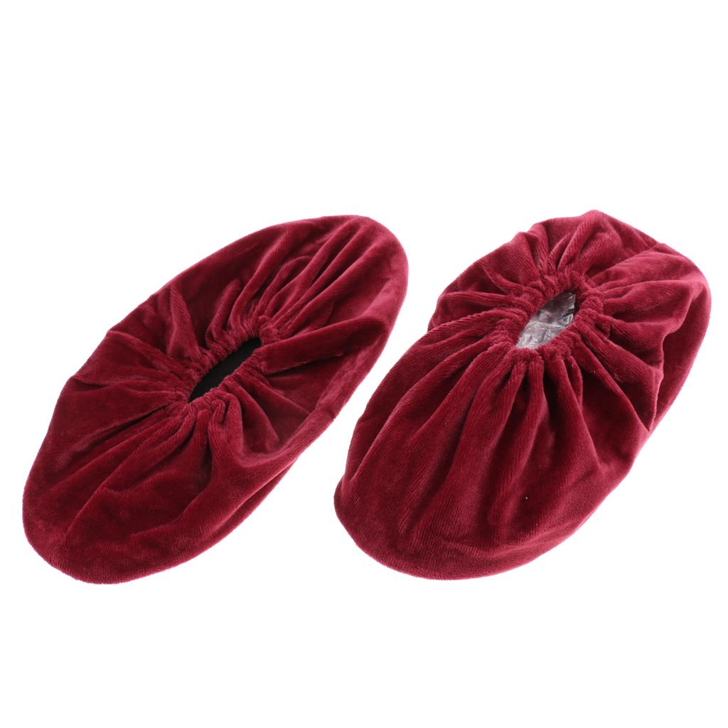 Durable Flannel Non Slip Shoe Covers Washable Overshoes Sleeves Slip-on Footwear Protector for Machine Room Contractors Indoors