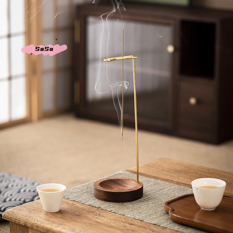 Creative Wooden Incense Burner - Upside down Design Anti-Ash Incense Stick Holder for Meditation Spa Room Home Decor
