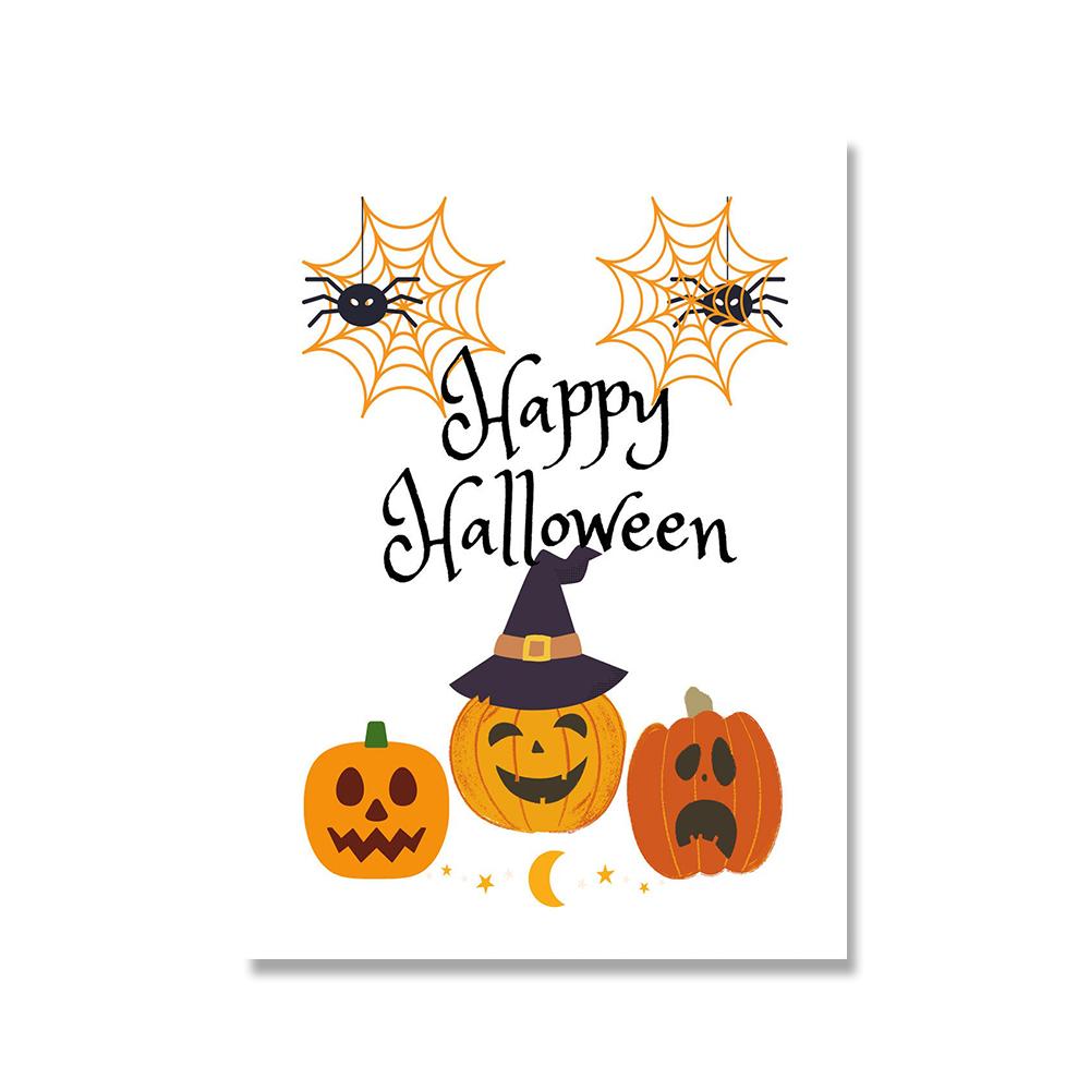 Halloween Fall Canvas Painting Thanksgiving Autumn Posters and Prints Watercolor Wall Pumpkin Art Pictures for Living Room Decor