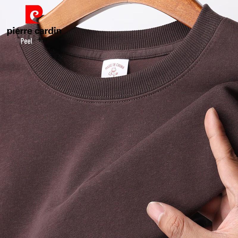 Pierre Cardin Men's Solid Round Neck Pullover Sweatshirt