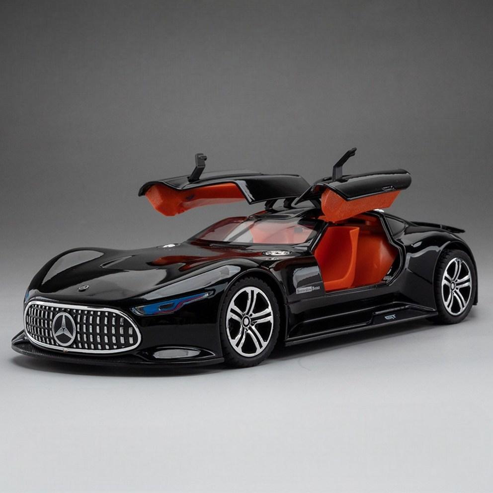 Mercedes-Benz AMG Vision Gran Turismo 1:24 Diecast Alloy Pull-Back Racing Car Model, Glossy Black