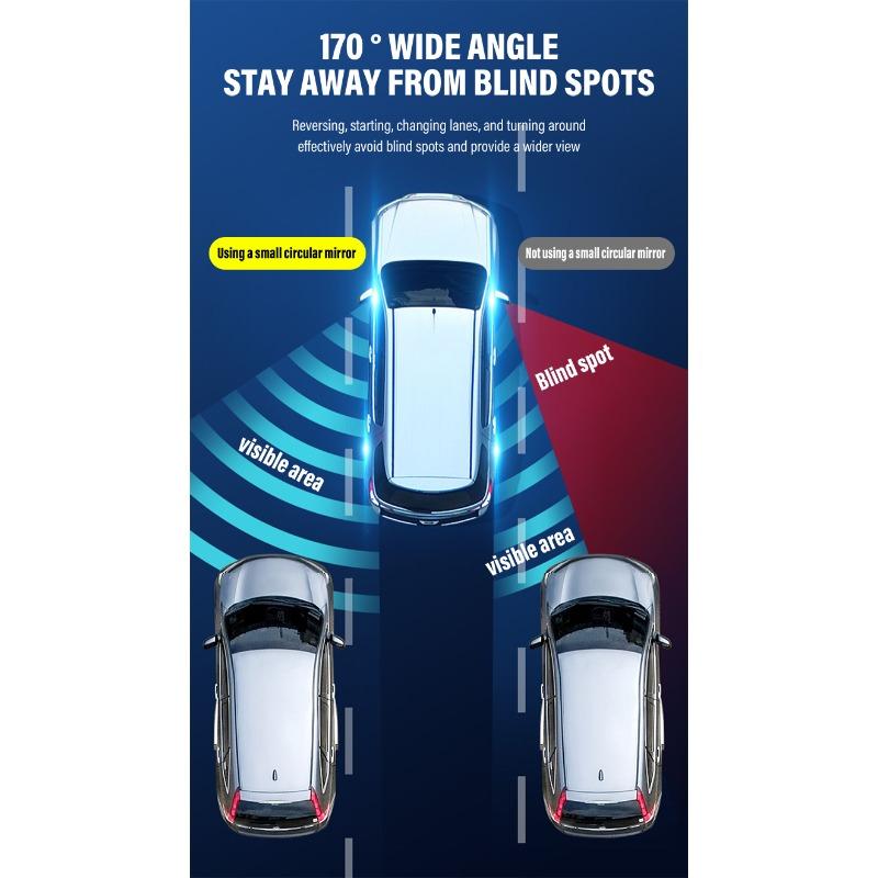 2Pcs 360 Degree Car Blind Spot Rear View Mirror Wide Angle Adjustable For Peugeot 308 408 508 RCZ 208 3008 206 207 108 406 407 408 206 207 208 306 307