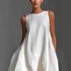 Robe d'été décontractée unie sans manches ample pour femme avec ourlet irrégulier 2026
