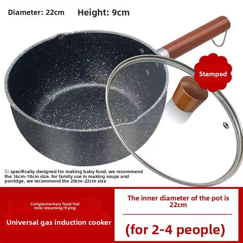 Snowpan Baby Feeding Pan Quartz Stone Rice Cooker Small Cookware for Home Use Non-stick Cooker for Electric Stove Gas Stove Universal