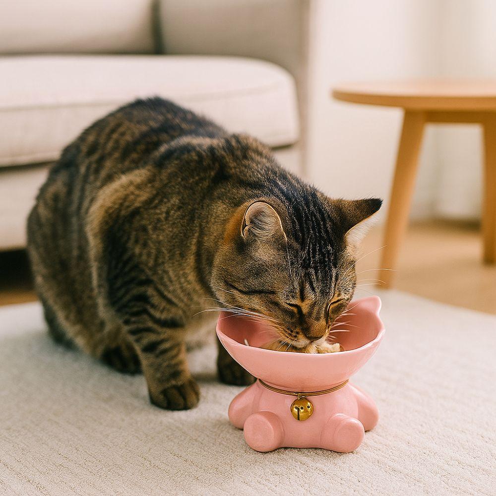 Anti Overturning Dog Food Bowl Large Capacity Cat Drinking Feeder Ceramic Cat Bowl  For Cats Dogs