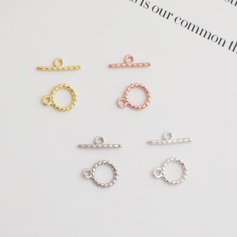 S925 Sterlingsilber Blume Twist OT-Verschluss für DIY Armband/Halskette