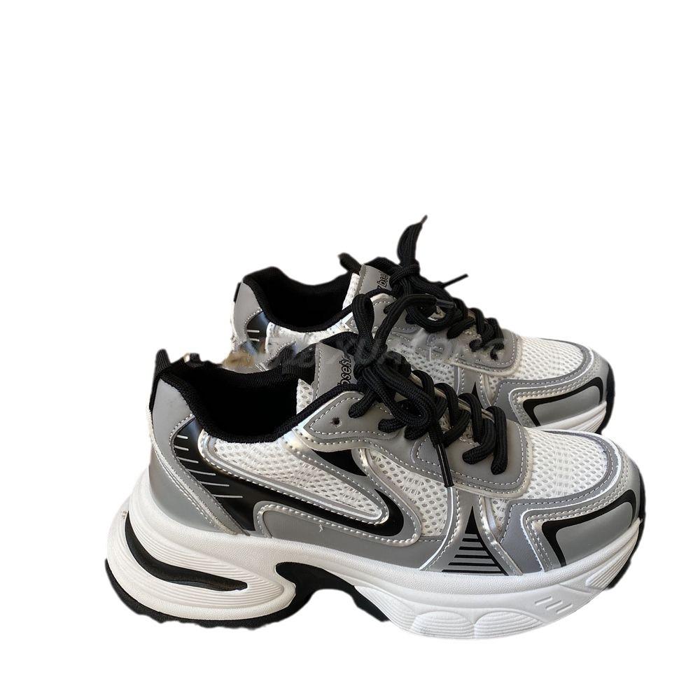 Fried Street Platform Dad Shoes Women's 2025 Spring and Summer New Retro Heightening, Lightweight and Breathable Casual Versatile Sports Shoes Tide