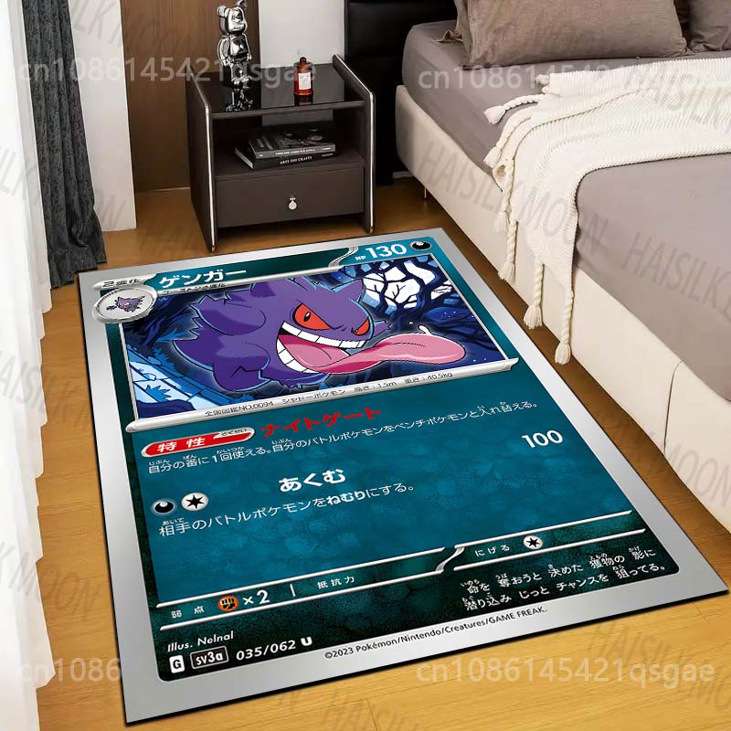 P-Pokemon G-Gengar Kortelės Spausdinti Kilimai Miegamasis Svetainė Sofa Darbo Kambarys Vaikų Kambarys Didelio Ploto Dekoro Kilimai Dovana Kilimėlis Potdemiel