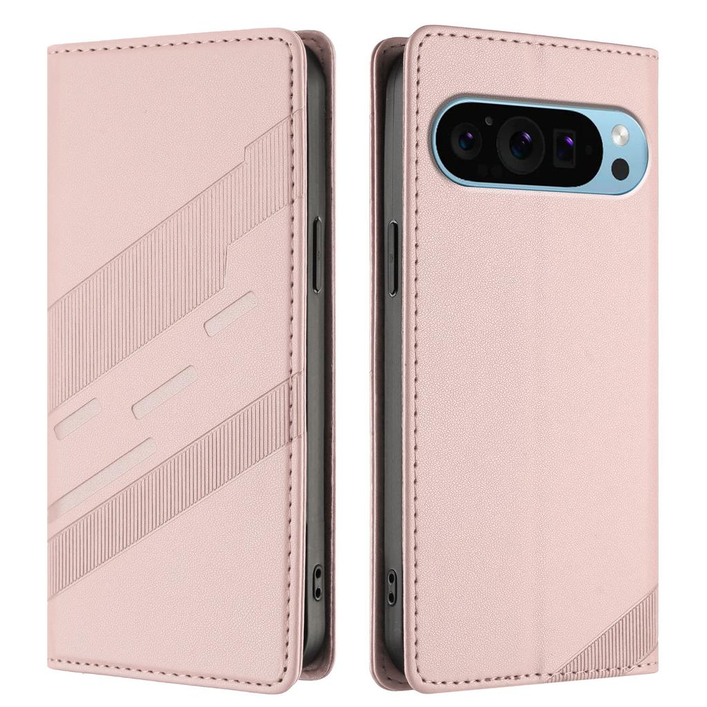 For Google Pixel 9 Pro Phone Cases Punk Style Imprinted Wallet Stand Leather Cover