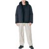 Fila Letter Solid Color Hooded Thickened Down Jacket Men's Black FS2DJE4202M-BLK