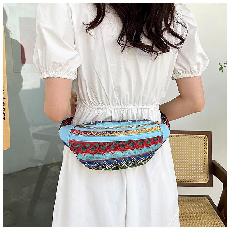 Ethnic Style Cloth Bag Fashion Simple Crossbody Bag Travel Crossbody Small Bag Lightweight Tide Bag
