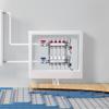 4-Strang Flächenheizungsverteiler 1/2" PEX-Rohr Fußbodenheizungsverteiler-Set