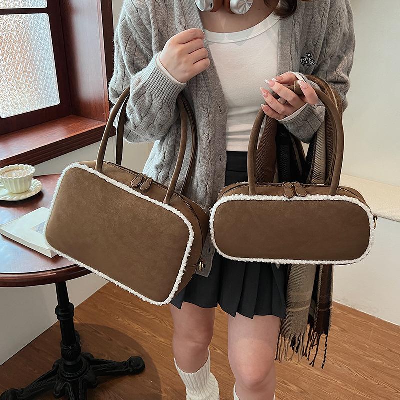 Bowling Underarm Bag 2025 New Fashion Trend Large Capacity Contrasting Color Handbag Shoulder Bag Women's Bag
