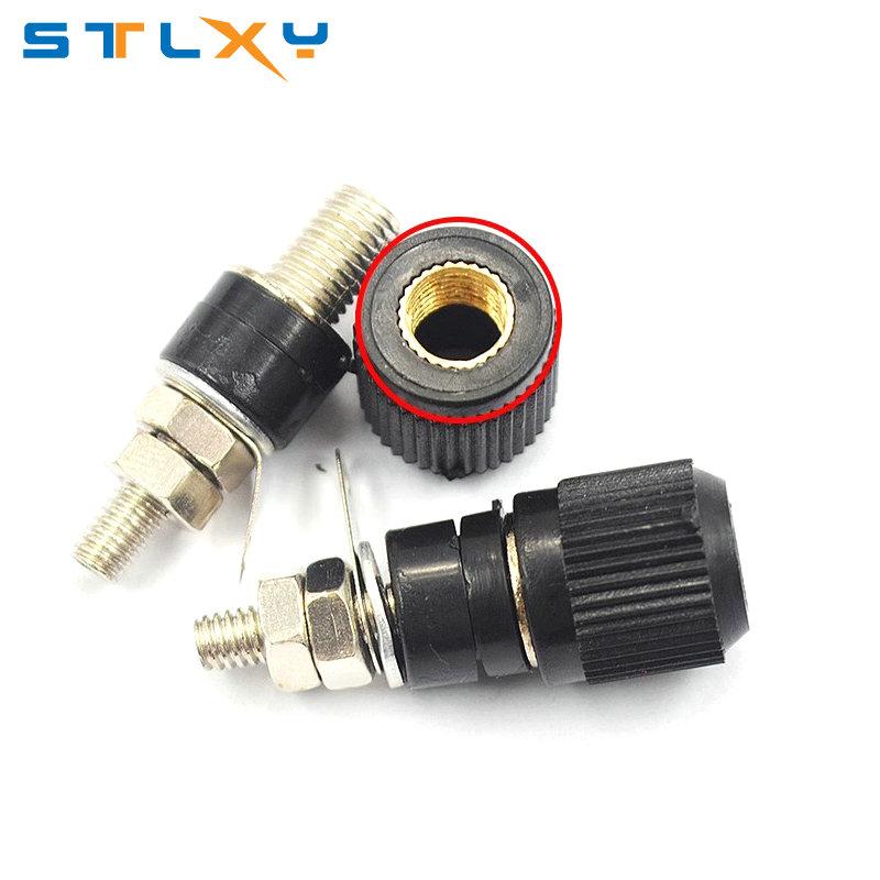 5PCS Terminal Blocks JS-910B 4mm Amplifier Terminal Connector Binding Post Banana Plug Jack Mount Black 5 Red 5