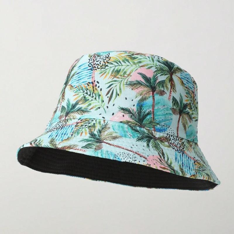 Van Gogh Style Small Bucket Hat with Oil Painting Maple Leaf Design, New Spring/summer Sun Protection Hat for Men and Women