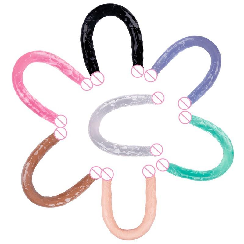 C15 Magic Whip dlouhé tlusté a super dlouhé dvouhlavé dildo ženské gay tažné dildo