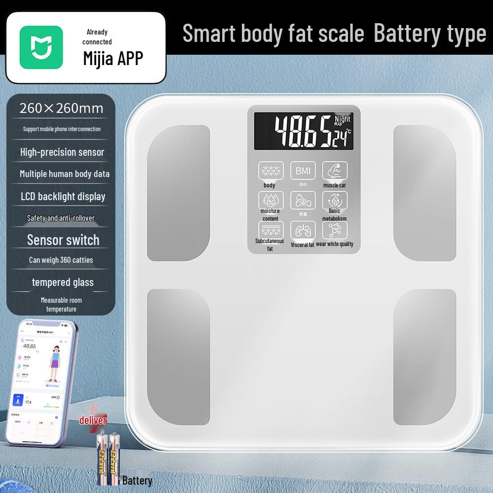 Rechargeable Bluetooth Body Fat Scale with App - Accurate Home Weight Scale