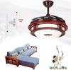 Smart Retro Chinese Ceiling Fan Light with Silent Operation and Eye Protection for Bedroom & Study
