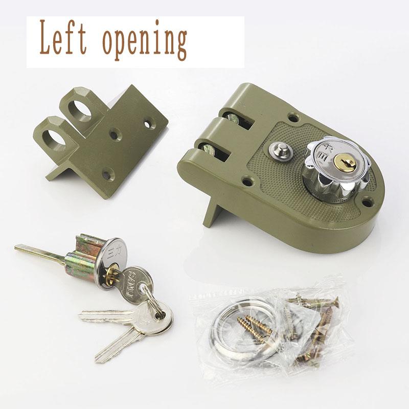 Household Sliding Door With Tiger teeth Old-Fashioned Exterior Door Lock Iron Gate Wooden Door Anti-Theft Door Lock