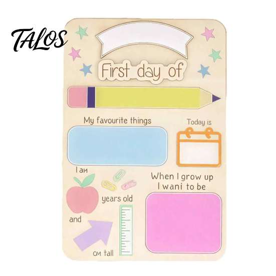 Birthday Party Sign First and Last Day of School Board for Kids, Reusable Wooden Handwritten Note Holder Chalkboard Sign, Cute Writing Daily