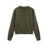 European and American style, new women's clothing, foreign style, fashionable crew neck wool blended jacket 6771104
