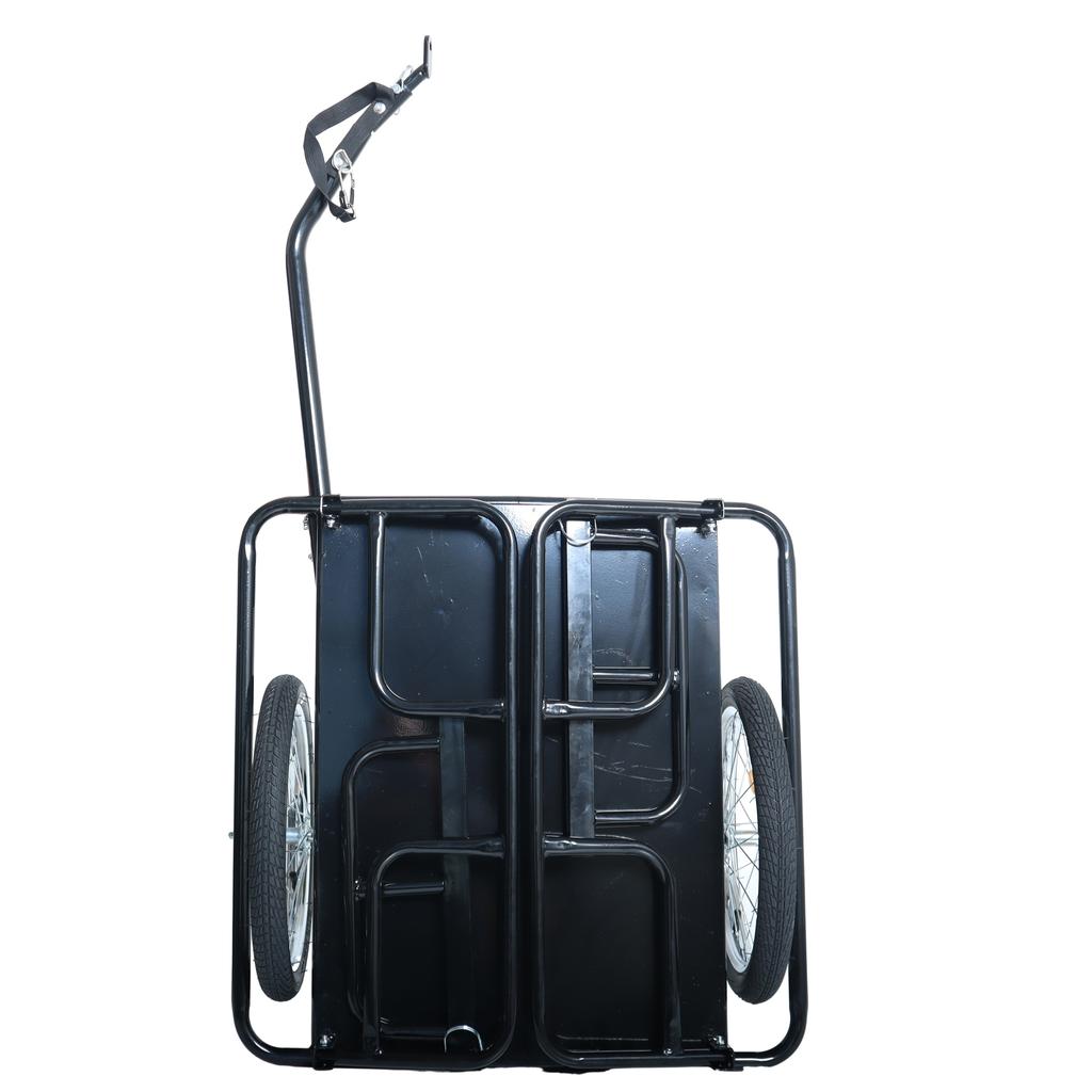 Fahrrad-Lastenanhänger – Robust mit 50 kg Ladekapazität und Universalkupplung, 16-Zoll-Räder & Reflektoren für Einkaufen, Reisen und Transport von Gegenständen