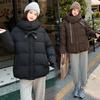 2025 new women's short loose bread clothes cotton clothes winter fashion hooded thickened cotton clothes warm jacket