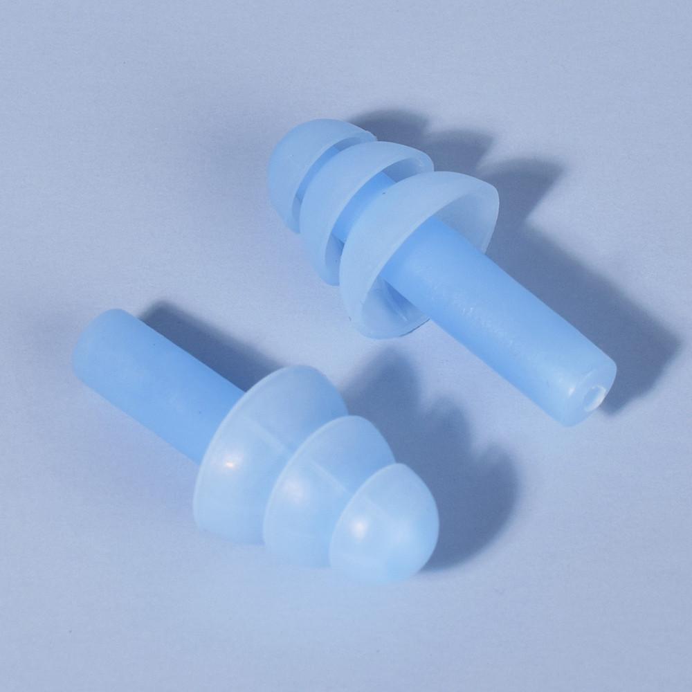 1 Pair Reusable Silicone Ear Plugs Waterproof Noise Reducing and Sound Blocking Earplug with Box