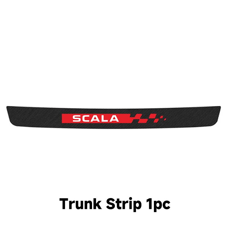 

Car Door Sill Protector Carbon Fiber Sticker Anti Scratch Auto Accessories Trunk Strip Decorate For Skoda Scala