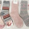 Korean Style Color Block Dot Yarn Wool Socks for Women - Warm, Seamless, Mid-Calf, Versatile Autumn/Winter Slouch Socks