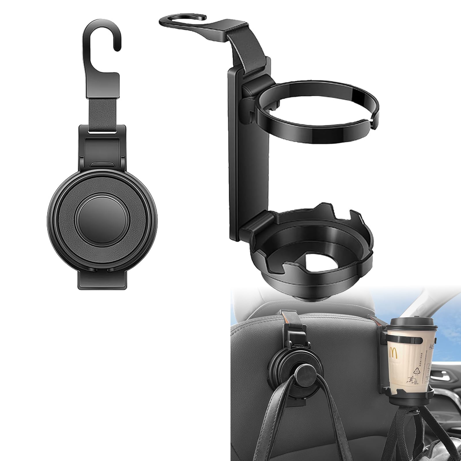 Minarena Drink Holder Car Drink Holder Car Back Seat Drink чёрный