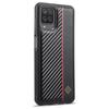 LC.IMEEKE For Samsung Galaxy A12 PU Leather Coated TPU+EVA Case Carbon Fiber Phone Cover