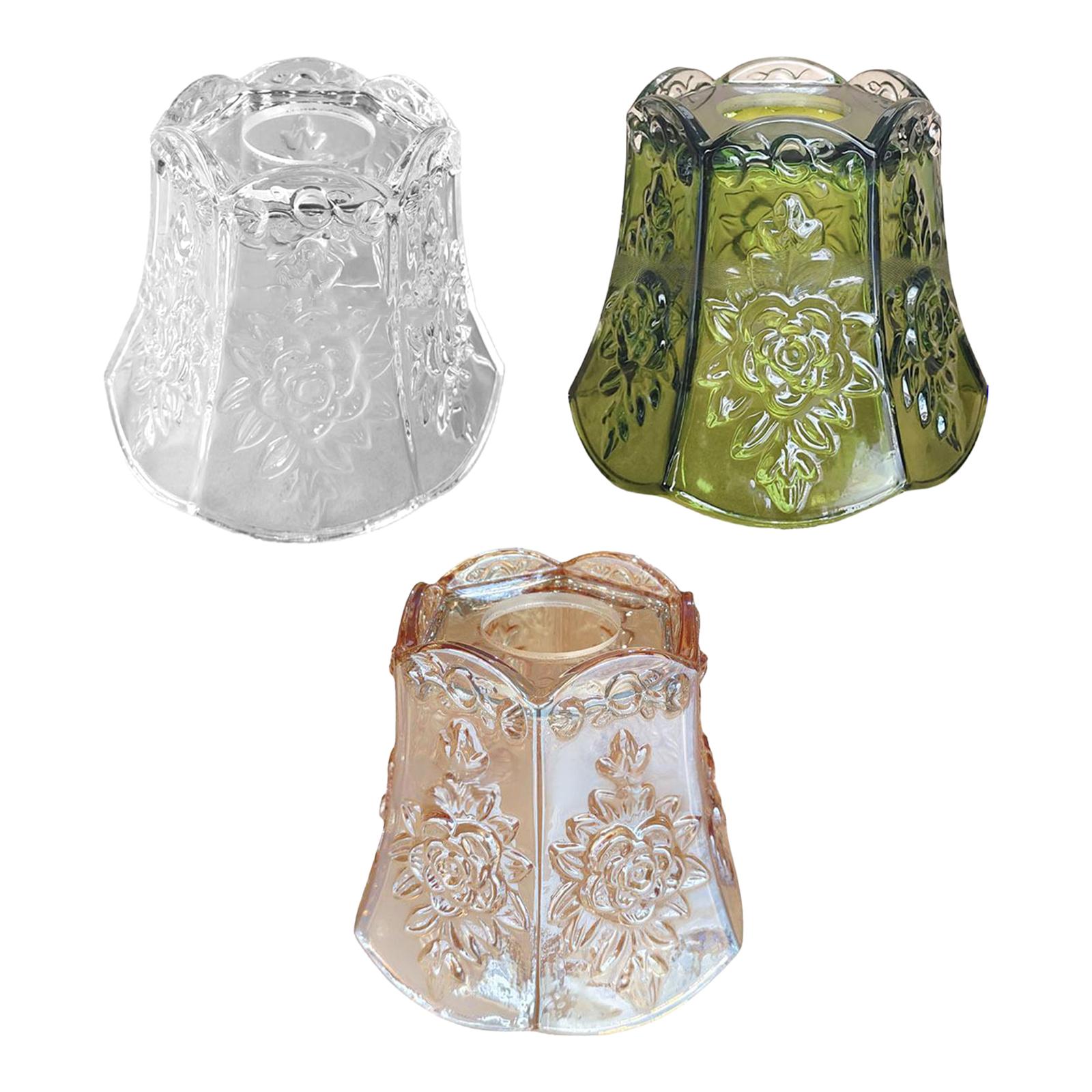 

Small Glass Lampshade, Decoration Pendant Light Lampshade, 12cm Height Hanging Lamp Cover for Bathroom, Living Room, Dining Room чистий