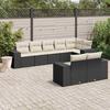 VidaXL Garden Lounge Set with Cushions 8 Pcs, Patio Sofas, Patio Furniture Set, Outdoor Furniture, Black 3255153