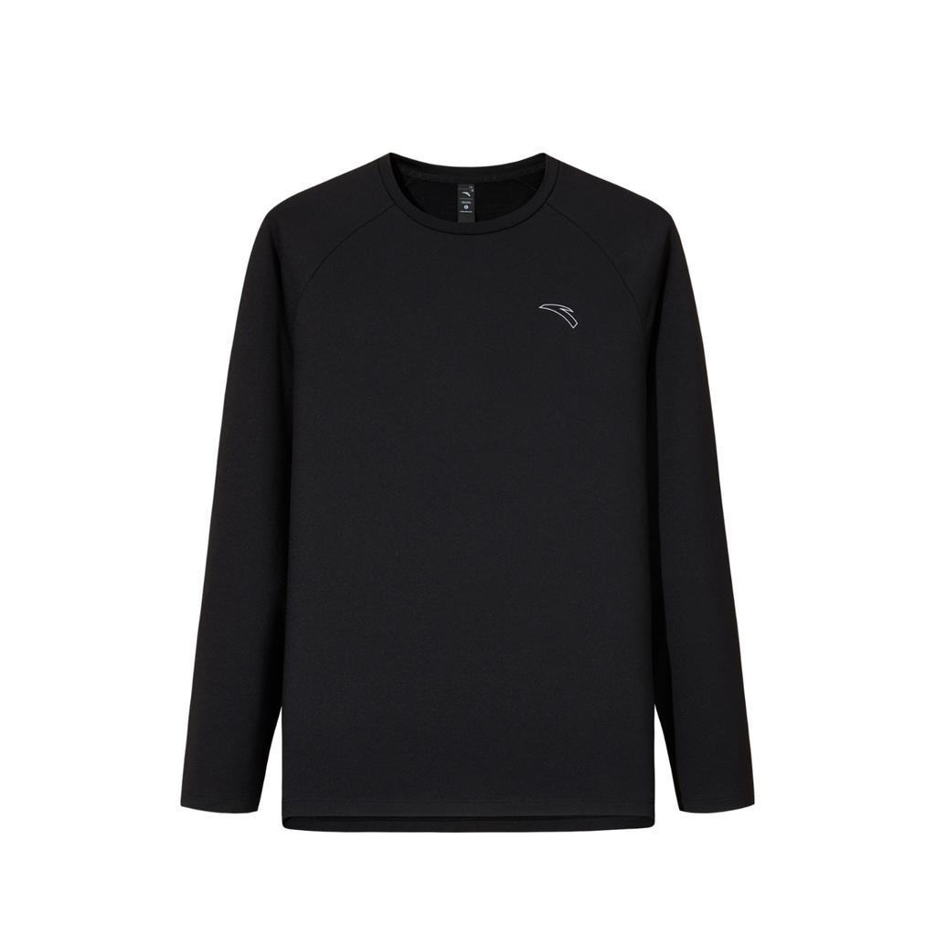 Anta Seria Biegowa Jednolity Kolor Okrągły Dekolt Miękki Wygodny Oddychający Wszechstronny Długi Rękaw T-shirt Męskie Top 952545404-4