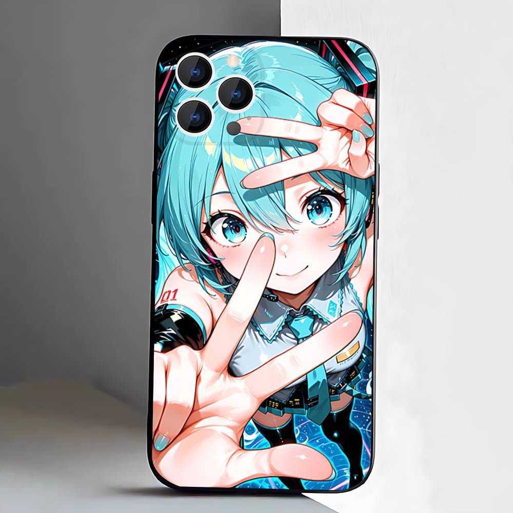 Anime M-MIKU For iPhone 12,16,13,14,15,17,11,Pro,Max,Plus,E,Air,Mini TPU Soft to Skin-friendly phone case