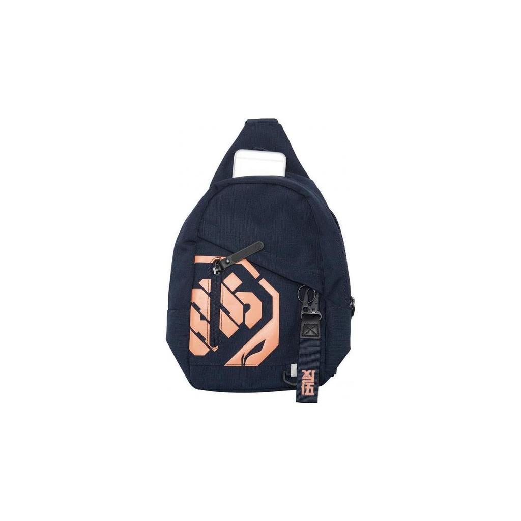 New LiNing Sports Life Collection Fabric Shoulder Bag Crossbody Bag Sling Bags Unisex Navy Blue/Orange ABDS439-4