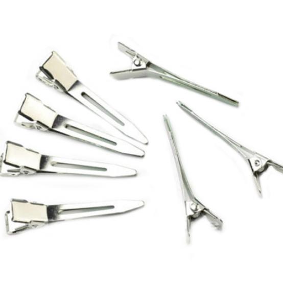 

50шт Женщины Девушки Плоский Одно зубчатый Аллигатор Заколки для волос Barrettes для DIY