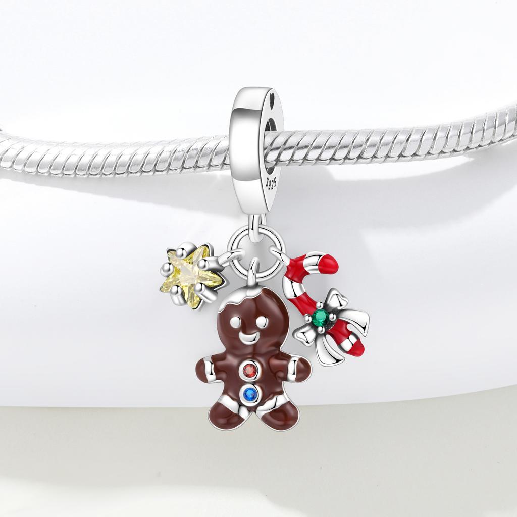 Copper Merry Christmas Festival Pendant Charms Beads Fit Bracelets Diy Gifts Jewelry Accessory