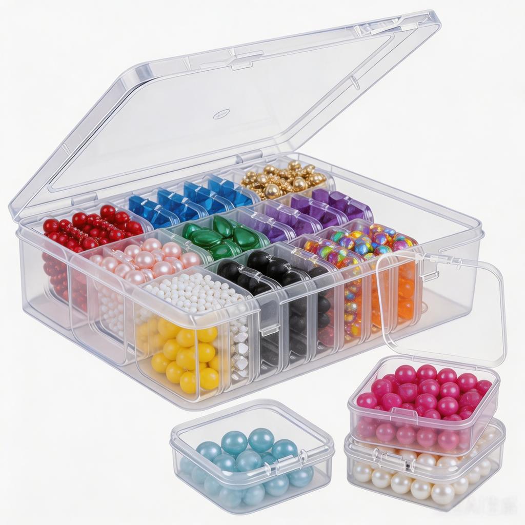 30Pcs Bead Organizer Box Small Plastic Storage Case for Jewelry Craft