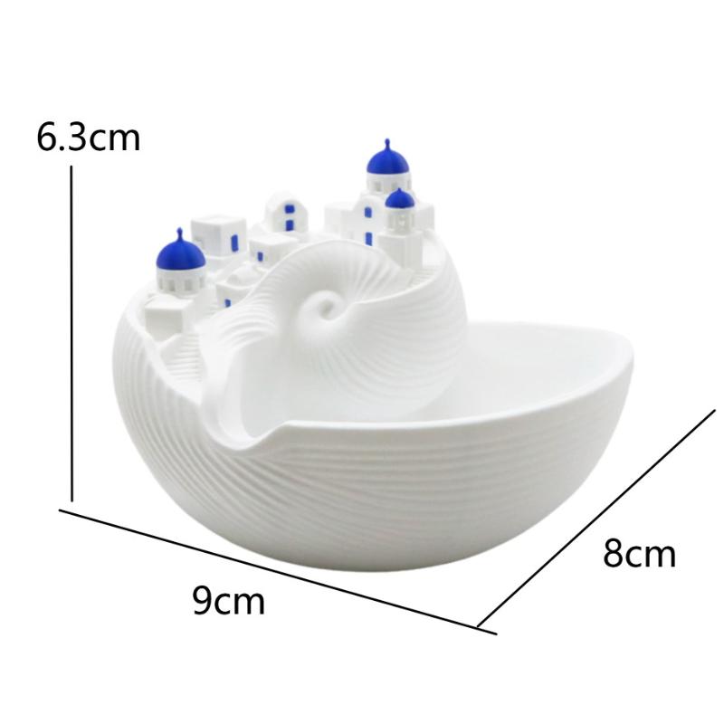 Conch Shell Shape Catchall Bowl Shelf Display Spiral Divider Shell Key Bowl Desktop Decor Organizer Tray