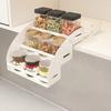Down Spice Rack 3-Tier Pull Organizer Inside Out Spice Cabinets Space Saving Storage Shelf