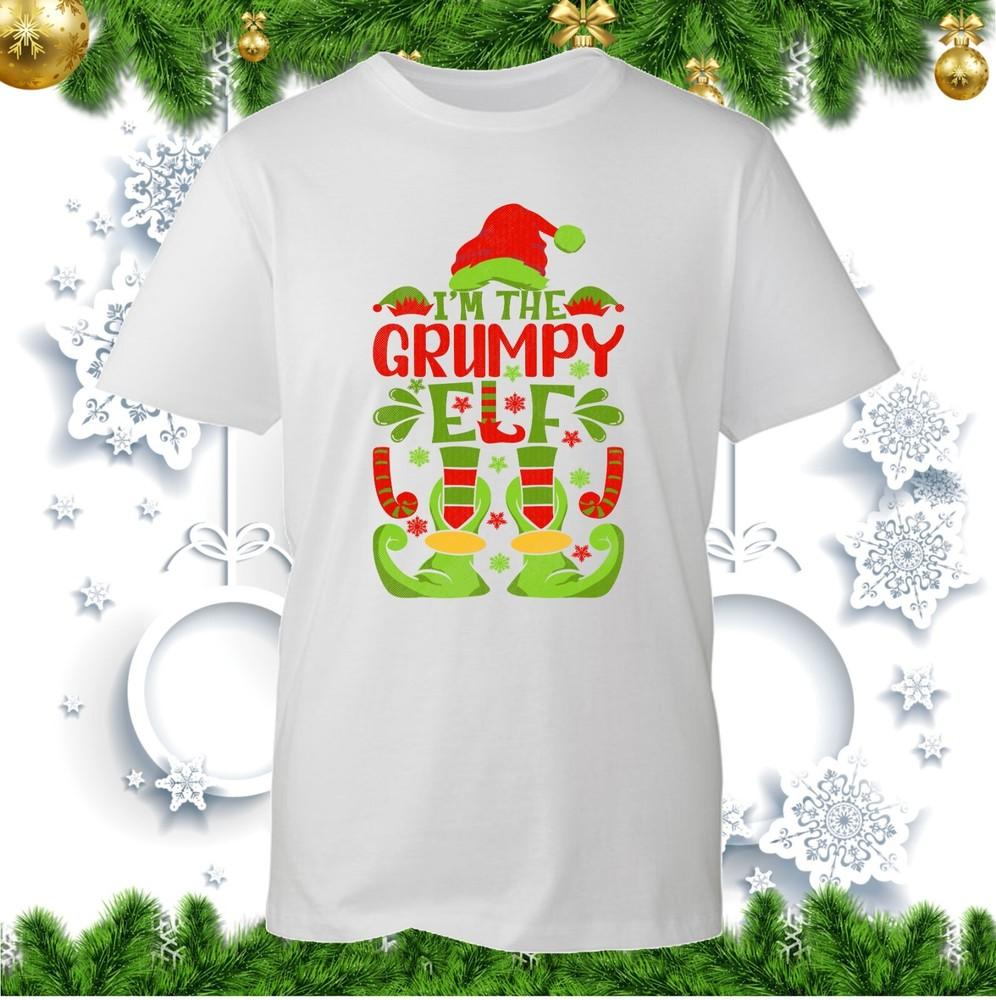 Im Grumpy Elf Christmas TShirt Funny Santa Elf Sarcastic Xmas Festive Gift Top S