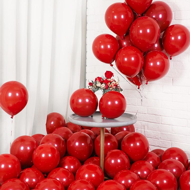 Pomegranate Red Double Layered Balloons – Wedding and Party Decorations