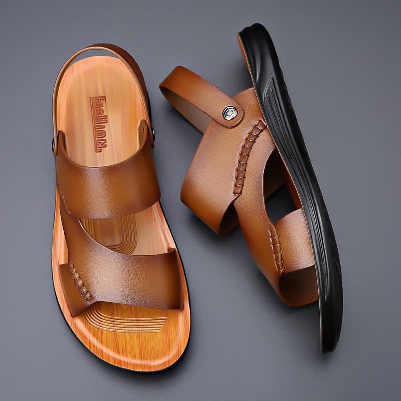 

Non-slip sandals outside men s outdoor beach slippers foreign trade large size men s fashion trend casual sandals size 45 45 хаки