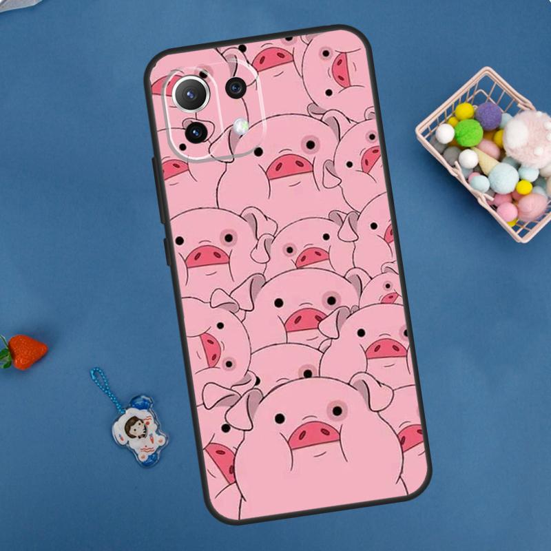 Cartoon Pig Case For Xiaomi 14 13 15 Ultra 11T 12T 13T 14T Pro POCO X7 Pro X3 X5 F5 F6 M6 X6 Pro Cover